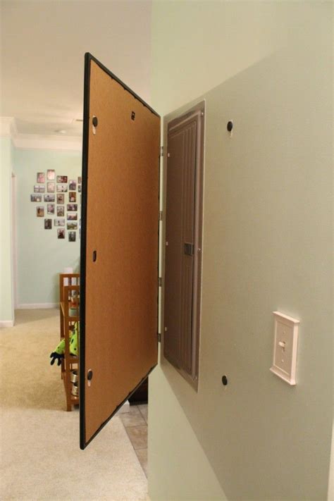 hide electrical panel box|how to disguise electrical panel.